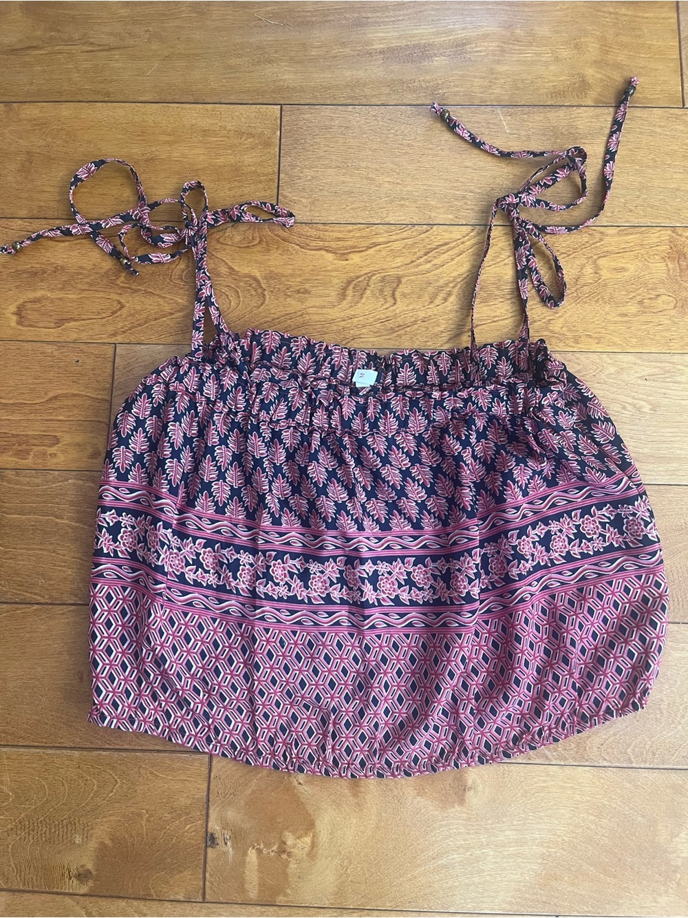 Elan cropped spaghetti strap blouse